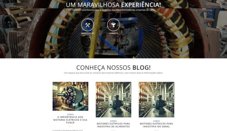 Power Motores Elétricos: Site de Alta Performance e Qualidade Desenvolvido pela W3B