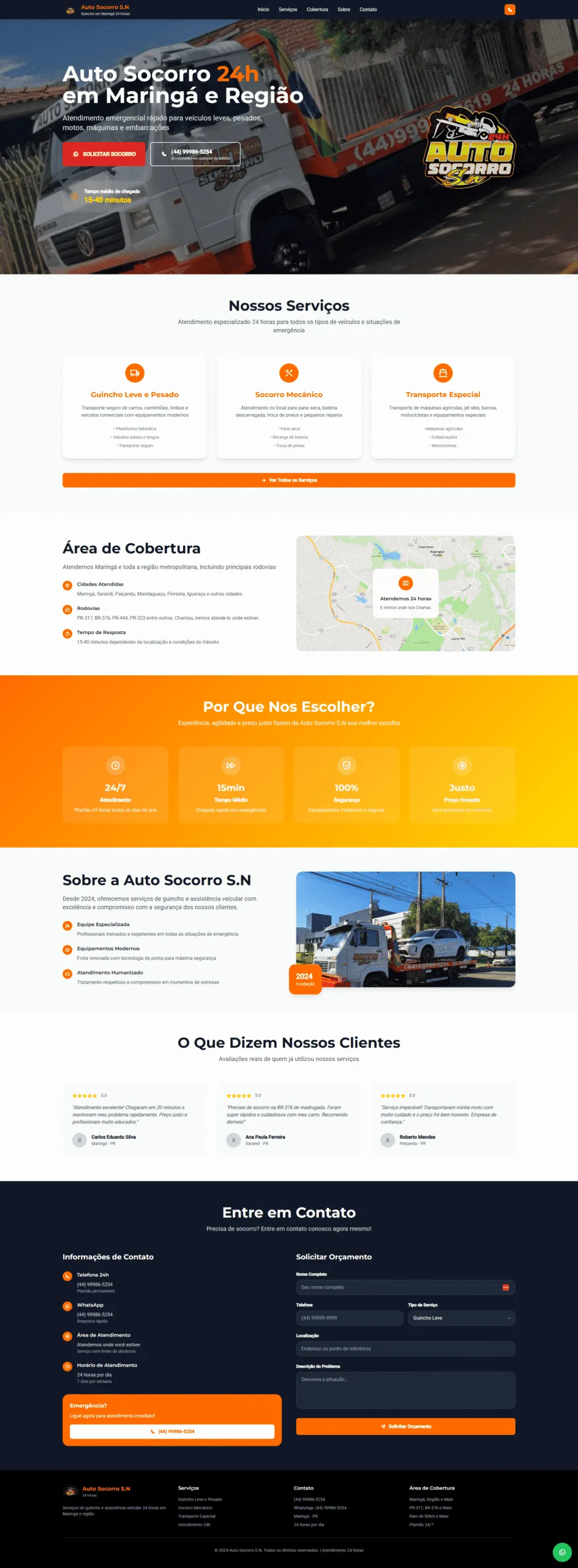 Criação de Site Auto Socorro S.N