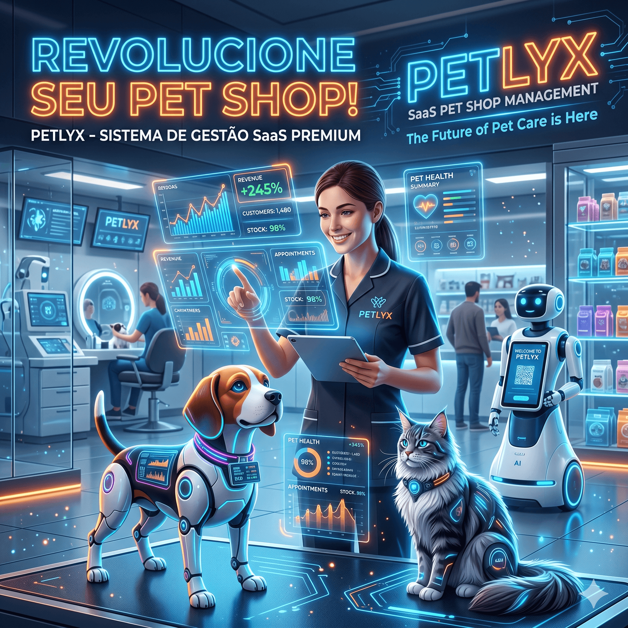Sistema para Gestão de Pet Shops SaaS Completo com PDV e Financeiro