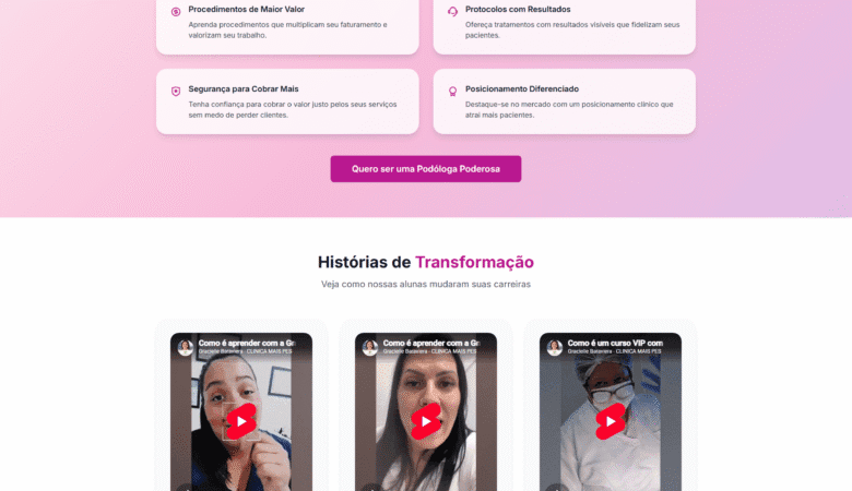 Podologa Poderosa: Criação de Site Profissional que Gera Resultados Reais