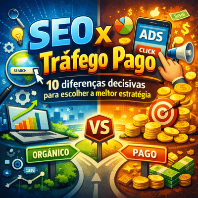 comparação entre SEO x tráfego pago para empresas