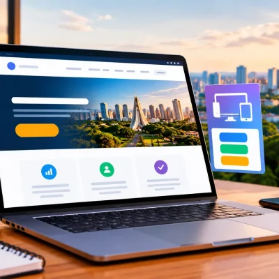 Design criativo para criação de landing page em Maringá