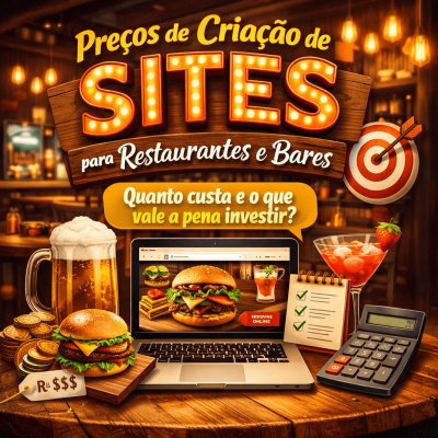 preços de criação de sites para restaurantes e bares no Brasil